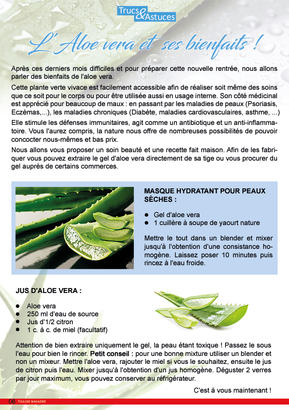 Trucs u0026 Astuces : Lu0027Aloe vera est ses biensfaits! Essayez